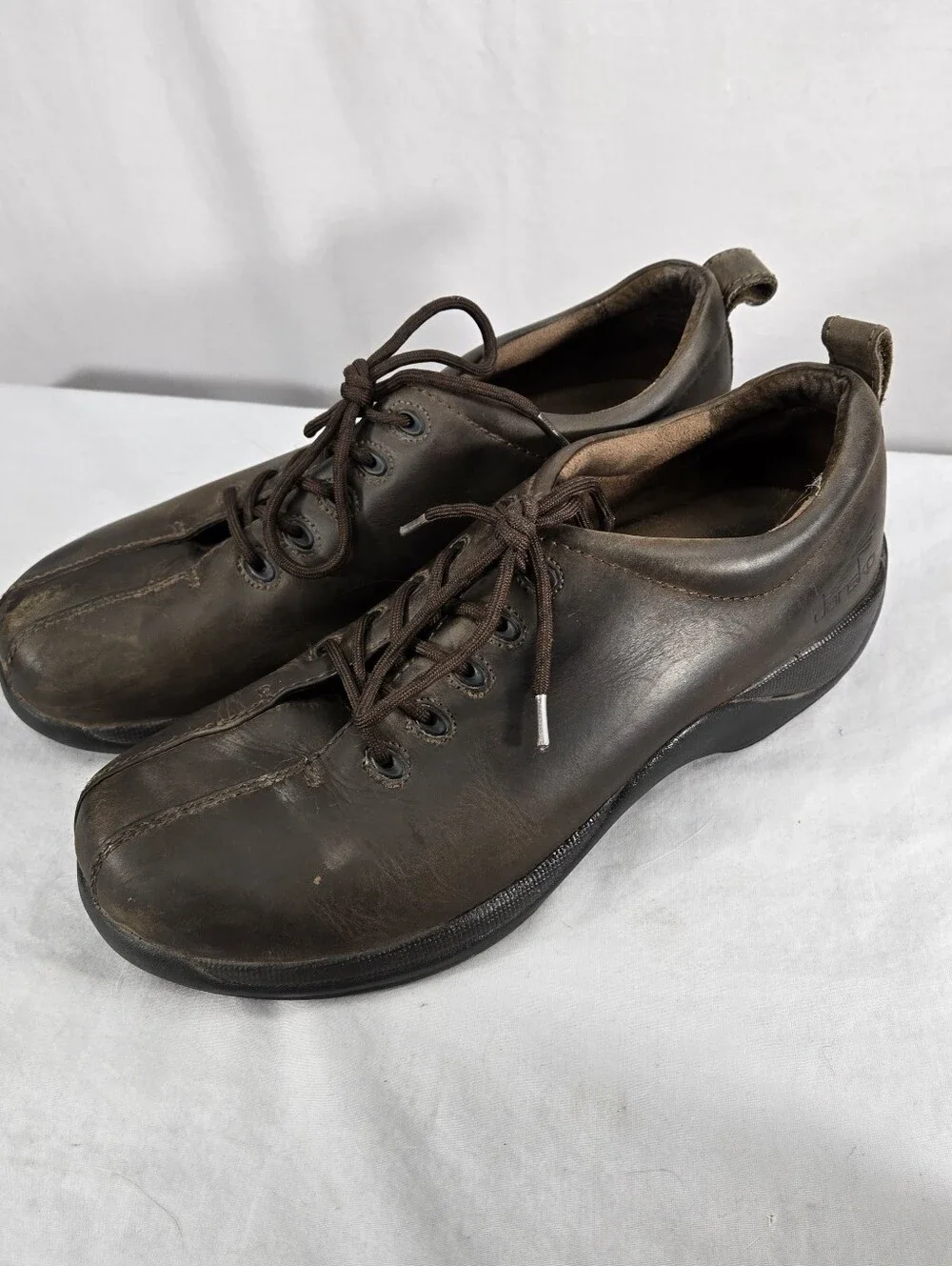 Dansko Walker Brown Leather Slip Resistant Oxford Shoes Mens Size 11.5 45 EU